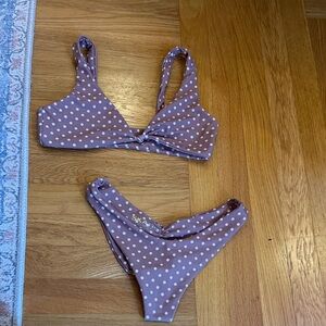 SKATIE brown polka dot set